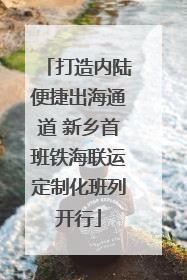 打造内陆便捷出海通道 新乡首班铁海联运定制化班列开行