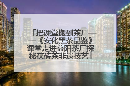 把课堂搬到茶厂——《安化黑茶品鉴》课堂走进益阳茶厂探秘茯砖茶非遗技艺