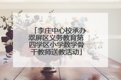 李庄中心校承办翠屏区义务教育第四学区小学数学骨干教师送教活动