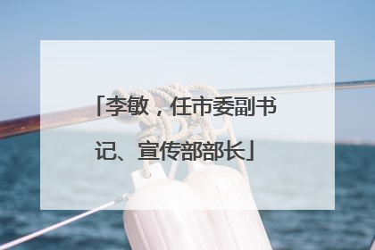 李敏，任市委副书记、宣传部部长