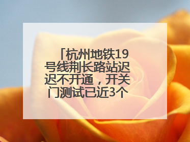 杭州地铁19号线荆长路站迟迟不开通，开关门测试已近3个月？回应来了