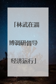 林武在淄博调研督导经济运行