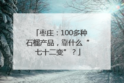 枣庄：100多种石榴产品，靠什么“七十二变”？