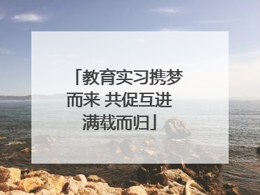 教育实习携梦而来 共促互进满载而归