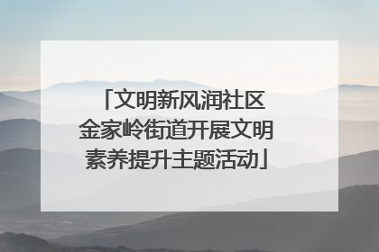 文明新风润社区 金家岭街道开展文明素养提升主题活动