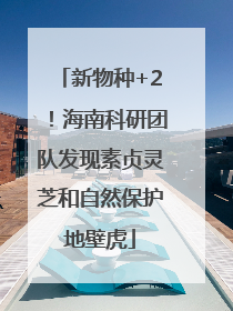 新物种+2！海南科研团队发现素贞灵芝和自然保护地壁虎