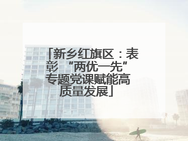 新乡红旗区：表彰 “两优一先” 专题党课赋能高质量发展