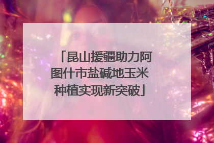 昆山援疆助力阿图什市盐碱地玉米种植实现新突破