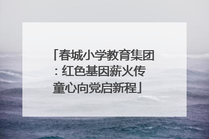 春城小学教育集团：红色基因薪火传 童心向党启新程