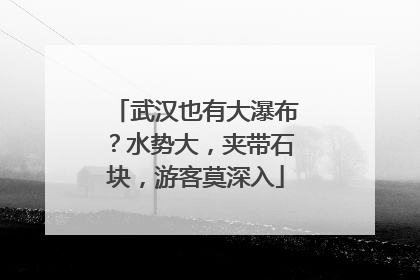 武汉也有大瀑布？水势大，夹带石块，游客莫深入