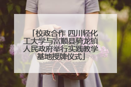 校政合作 四川轻化工大学与富顺县骑龙镇人民政府举行实践教学基地授牌仪式