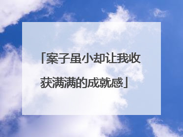 案子虽小却让我收获满满的成就感