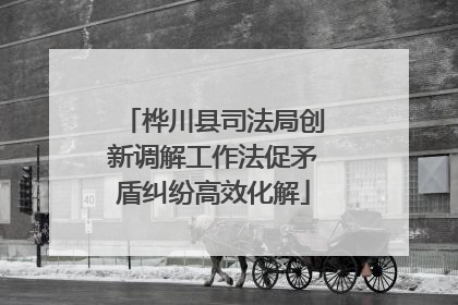 桦川县司法局创新调解工作法促矛盾纠纷高效化解