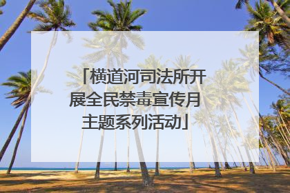 横道河司法所开展全民禁毒宣传月主题系列活动