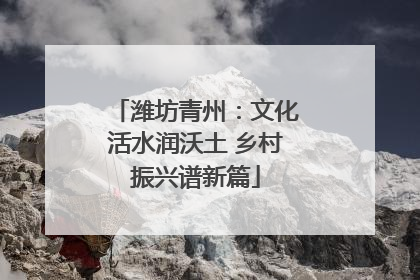 潍坊青州：文化活水润沃土 乡村振兴谱新篇