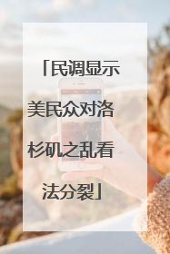 民调显示美民众对洛杉矶之乱看法分裂