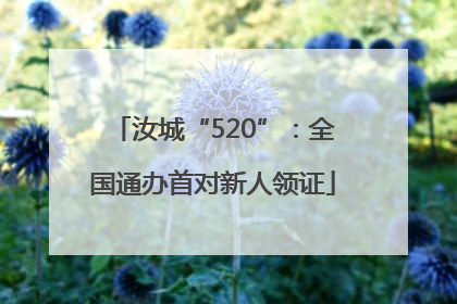 汝城“520”：全国通办首对新人领证