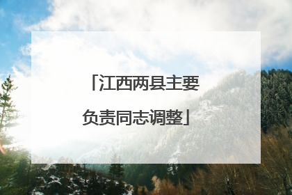 江西两县主要负责同志调整