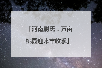 河南尉氏：万亩桃园迎来丰收季