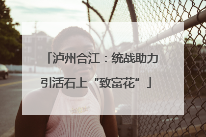 泸州合江：统战助力引活石上“致富花”