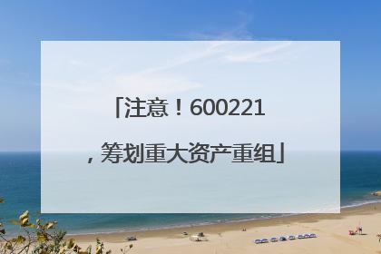 注意！600221，筹划重大资产重组