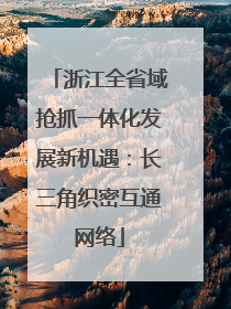 浙江全省域抢抓一体化发展新机遇：长三角织密互通网络