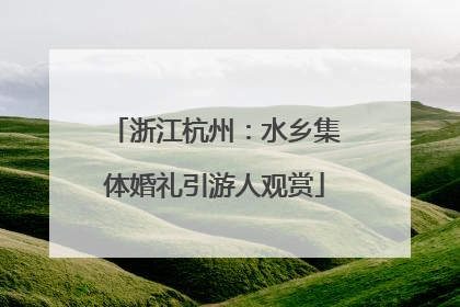 浙江杭州：水乡集体婚礼引游人观赏