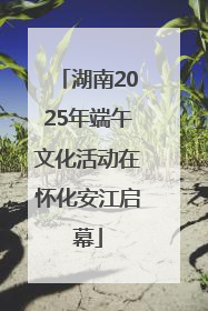 湖南2025年端午文化活动在怀化安江启幕