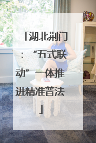 湖北荆门：“五式联动”一体推进精准普法