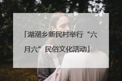 湖潮乡新民村举行“六月六”民俗文化活动