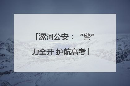 漯河公安：“警”力全开 护航高考