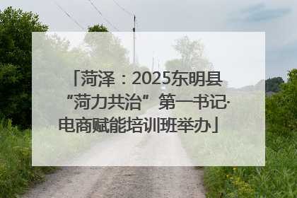 菏泽：2025东明县“菏力共治”第一书记·电商赋能培训班举办