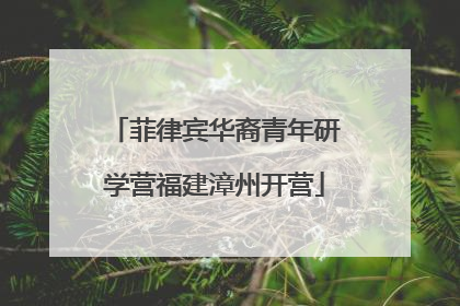 菲律宾华裔青年研学营福建漳州开营