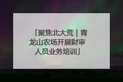 聚焦北大荒｜青龙山农场开展财审人员业务培训