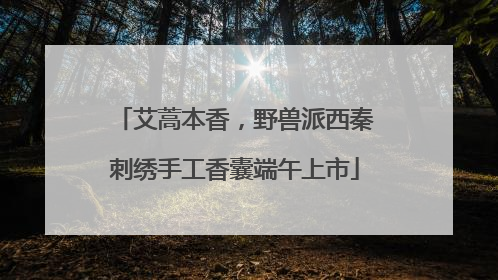 艾蒿本香，野兽派西秦刺绣手工香囊端午上市