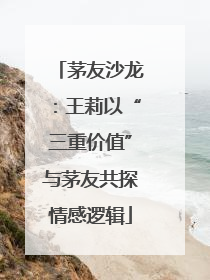 茅友沙龙：王莉以“三重价值”与茅友共探情感逻辑