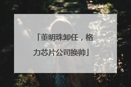 董明珠卸任，格力芯片公司换帅