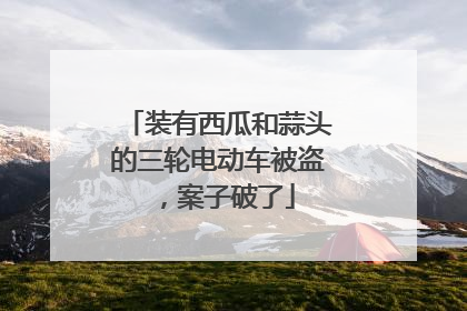装有西瓜和蒜头的三轮电动车被盗，案子破了