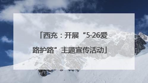 西充：开展“5·26爱路护路”主题宣传活动