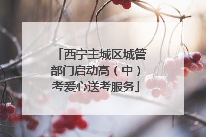 西宁主城区城管部门启动高（中）考爱心送考服务