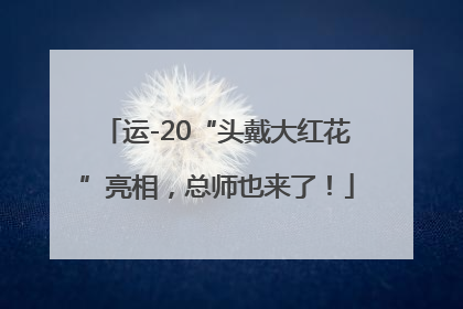 运-20“头戴大红花”亮相，总师也来了！
