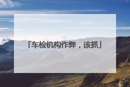 车检机构作弊，该抓