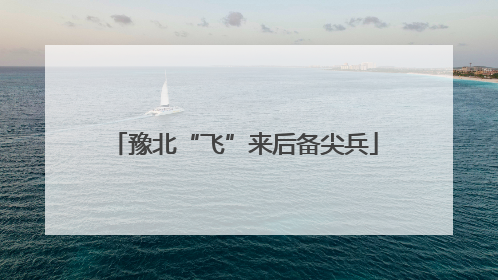 豫北“飞”来后备尖兵