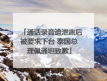 通话录音遭泄露后被要求下台 泰国总理佩通坦致歉