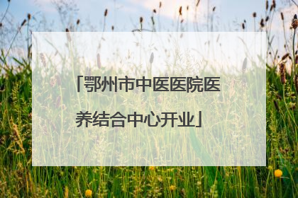 鄂州市中医医院医养结合中心开业