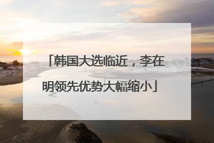 韩国大选临近，李在明领先优势大幅缩小