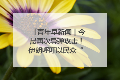 青年早新闻｜今晨再次导弹攻击！伊朗呼吁以民众“勿作人肉盾牌”