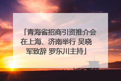 青海省招商引资推介会在上海、济南举行 吴晓军致辞 罗东川主持