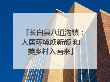 长白县八道沟镇：人居环境焕新颜 和美乡村入画来