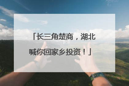 长三角楚商，湖北喊你回家乡投资！